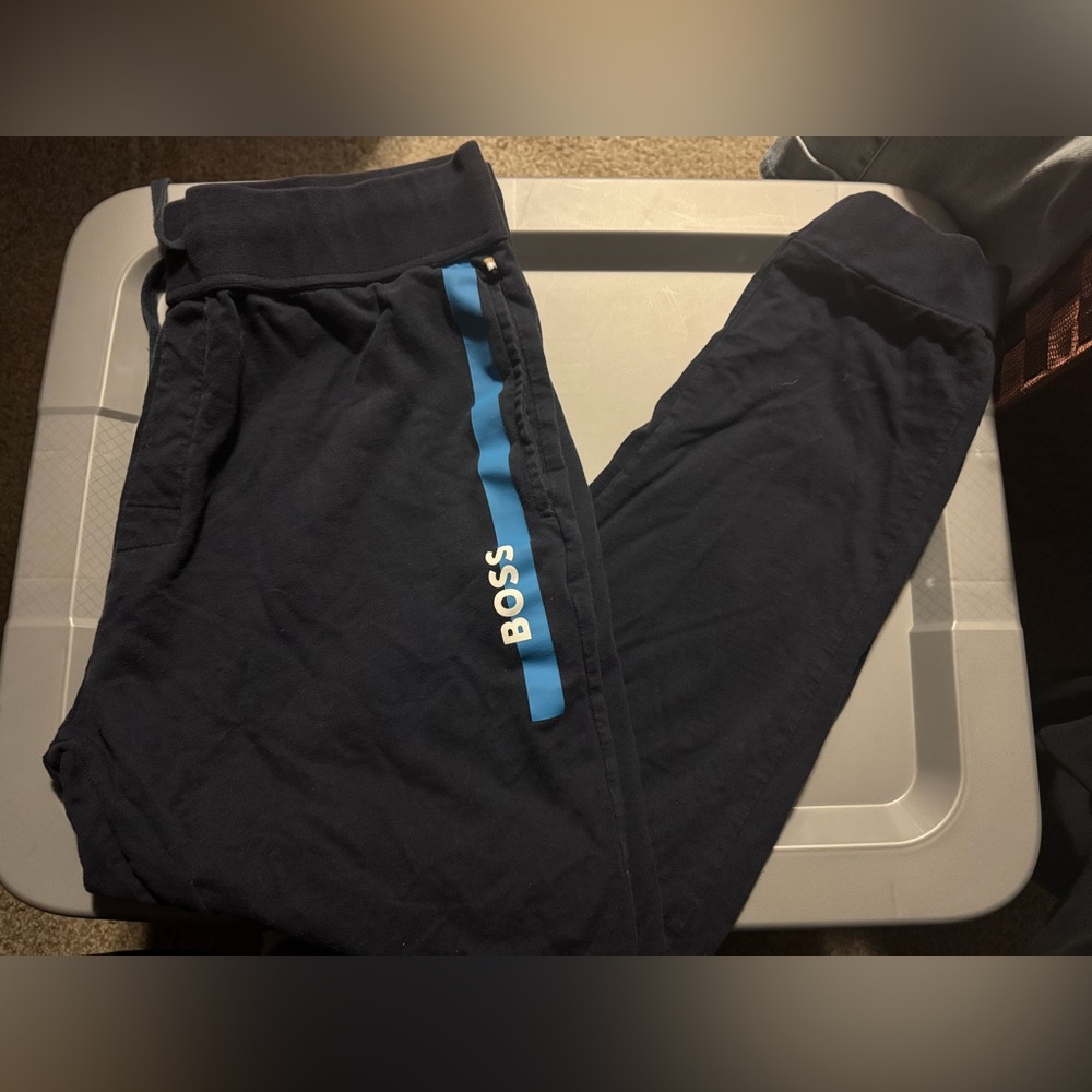 HUGO BOSS Joggers with Blue Accent